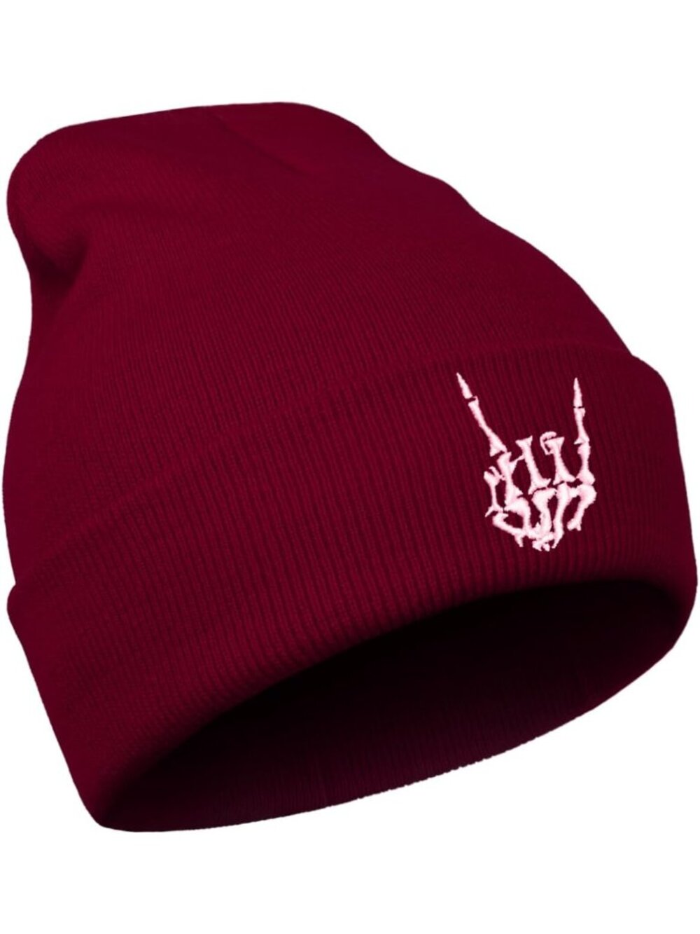 Unisex Skeleton-burgundy Skull Goth Knit Beanie Emo Christmas Skeleton Hats